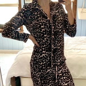 Pink & Black Leopard Print Pajama Set (Small)